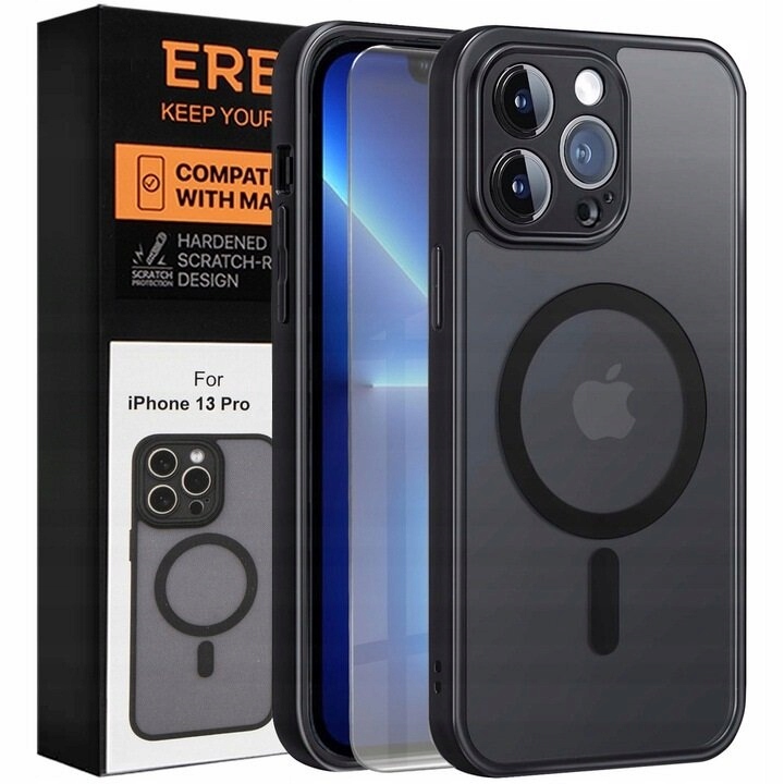Etui do iPhone 13 Pro do MagSafe WZMACNIANE 360° MATT CASE Szkło na ekran