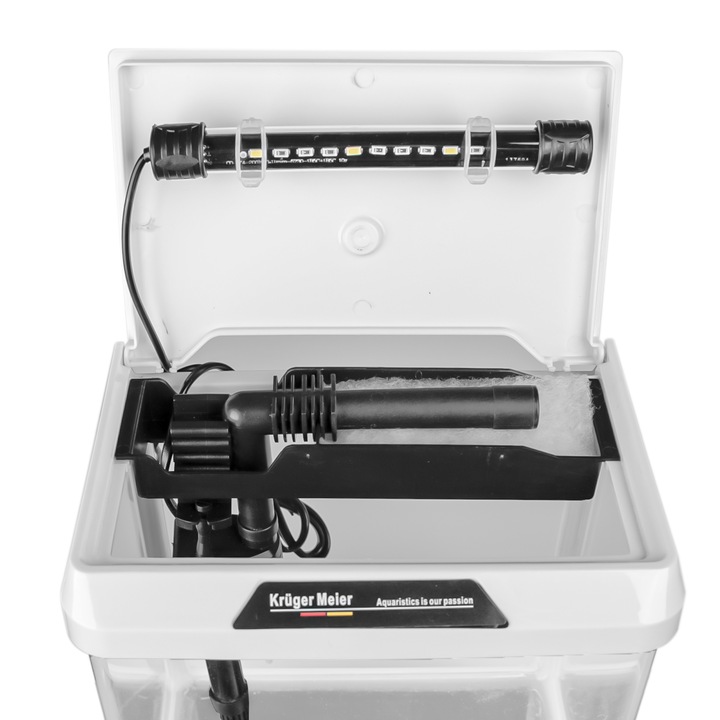 KOMPLETNY ZESTAW DLA POCZĄTKUJĄCEGO AKWARYSTY Z FILTREM I OŚWIETLENIEM 7L