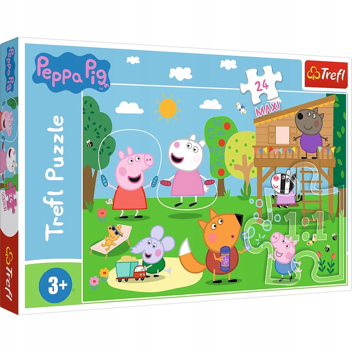 PUZZLE 24 MAXI UKŁADANKA DUŻE ELEMENTY ŚWINKA PEPPA PIG PEPA 3+ TREFL