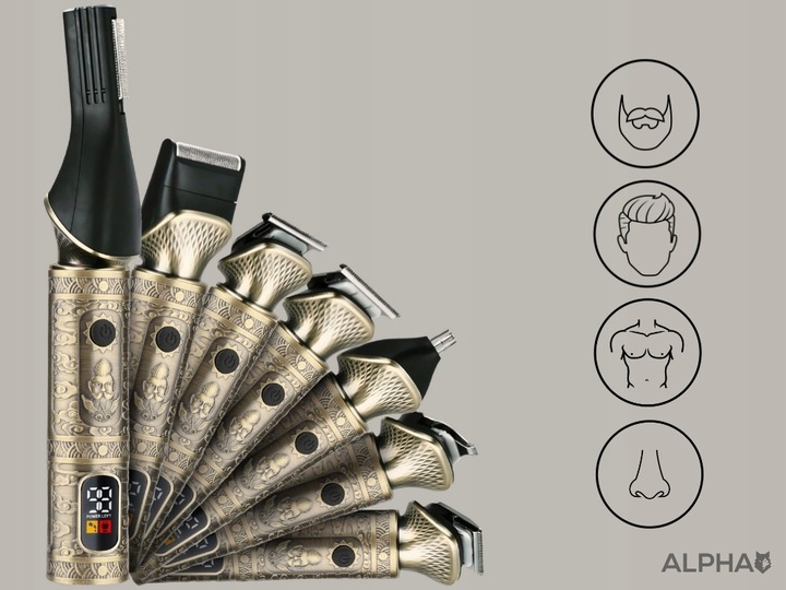 Maszynka Do Strzyżenia Włosów, Brody 7W1 - Trymer Do Nosa + Golarka