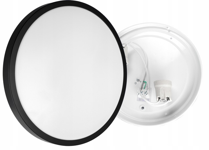 Lampa sufitowa plafon LED 2X E27 okrągły czarny