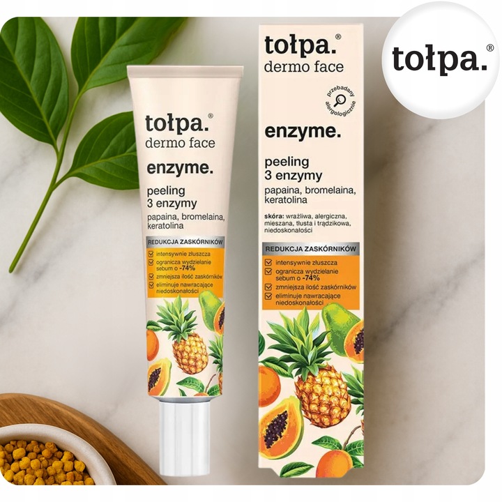 Peeling do Twarzy Enzymatyczny 3 Enzymy 40 ml Złuszczający