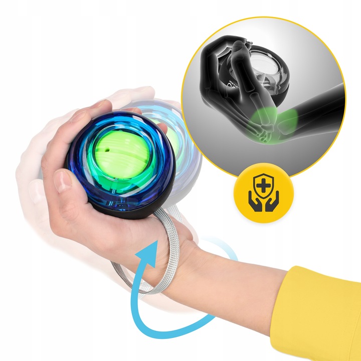 KULA ŻYROSKOPOWA POWERBALL TRENAŻER NADGARSTKA DŁONI Z LICZNIKIEM