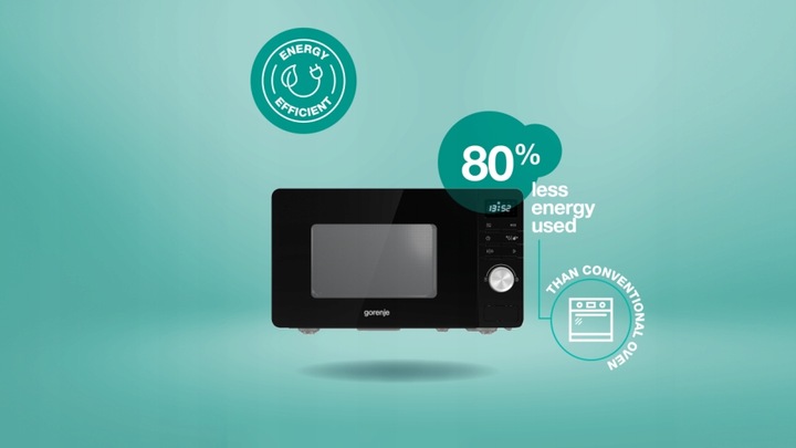 Kuchenka Mikrofalowa Mikrofalówka Gorenje Czarna 11 Auto Programów Zegar