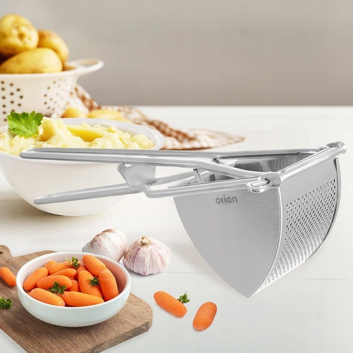 Praska STALOWA do przeciskania ziemniaków sera owoców klusek puree mocna