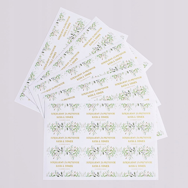45 sztuk Naklejki okolicznościowe weselne chrzest komunia mix wzorów