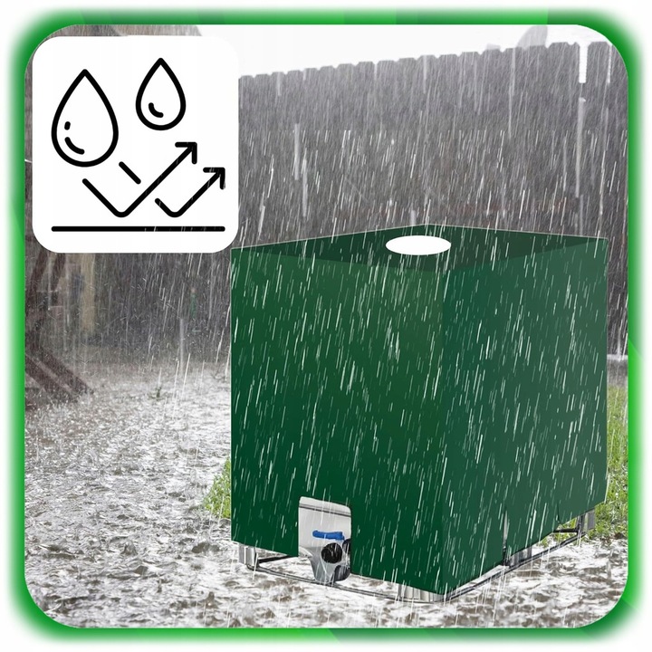 POKROWIEC NA ZBIORNIK MAUZER PLANDEKA OSŁONA 1000L WODĘ DESZCZÓWKĘ