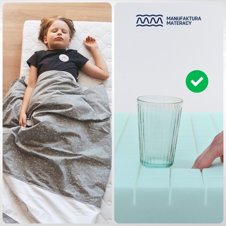 Materac 90x180 ANTYALERGICZNY dziecięcy piankowy TWARDY 180x90 dla dziecka