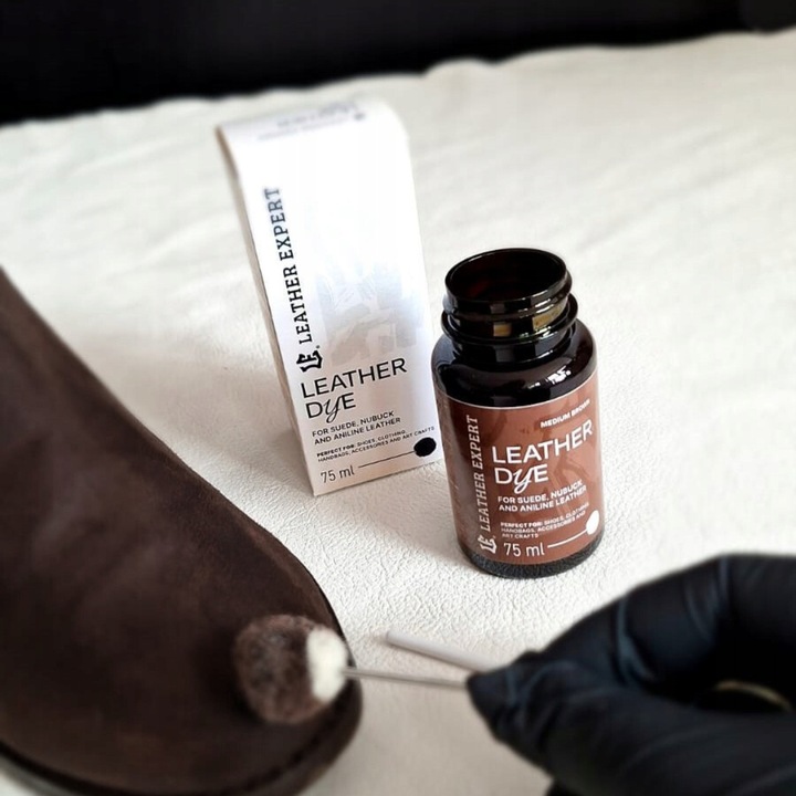 Leather Expert Farba Zamsz Nubuk Skóra Anilinowa 75ml Medium Brown