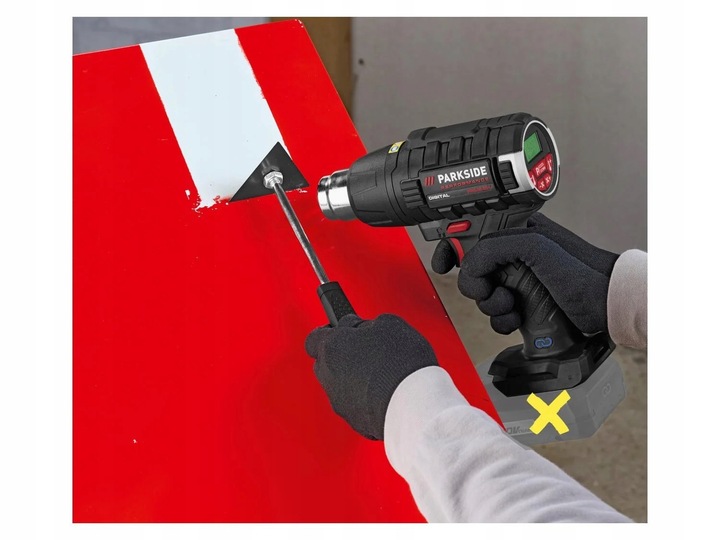 OPALARKA AKUMULATOROWA PARKSIDE PPHLGA A2 20V ZESTAW 3 DYSZE + WALIZKA