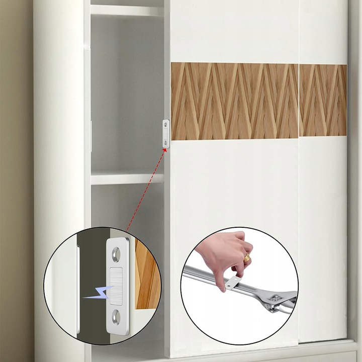 MAGNES DO DRZWI SZAFY PRZESUWNEJ MOCNE MAGNESY DO SZAFEK SZUFLAD