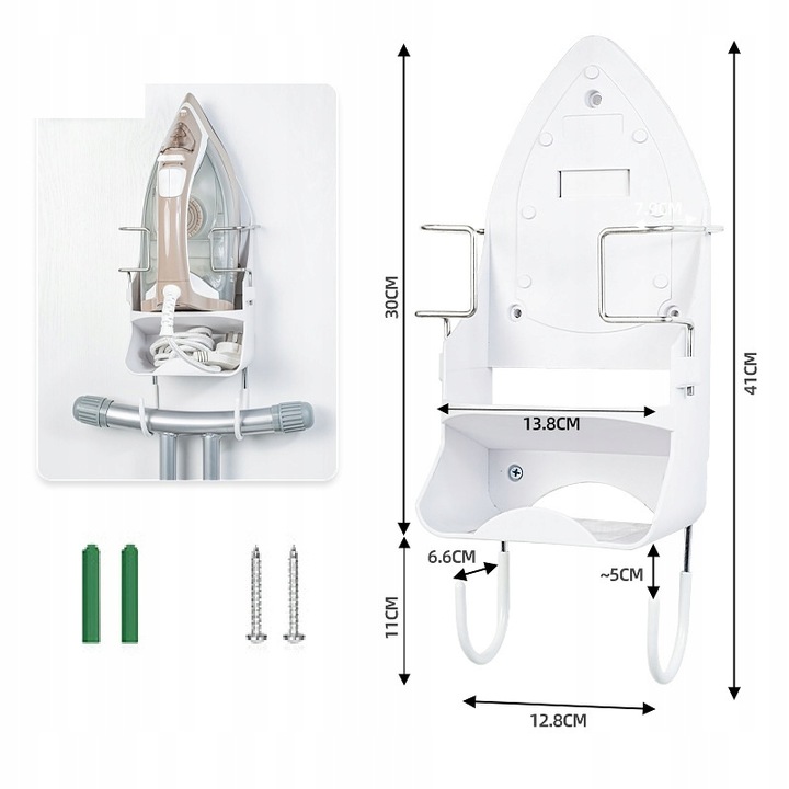 Wieszak Uchwyt na żelazko i deskę DUŻY Prasowania Uchwyt do żelazka