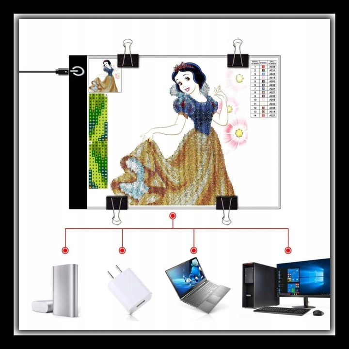 TABLET GRAFICZNY TABLICA DZIECI RYSOWANIA DESKA KREŚLARSKA LED+5 GRATISÓW