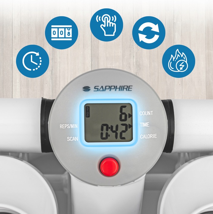 STEPPER SKRĘTNY step 2w1 steper z LINKAMI do ćwiczeń schody LICZNIK LCD