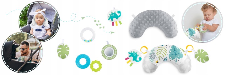 MATA EDUKACYJNA RICOKIDS DLA NIEMOWLĄT DUŻA INTERAKTYWNA + GRATIS PODUSZKA