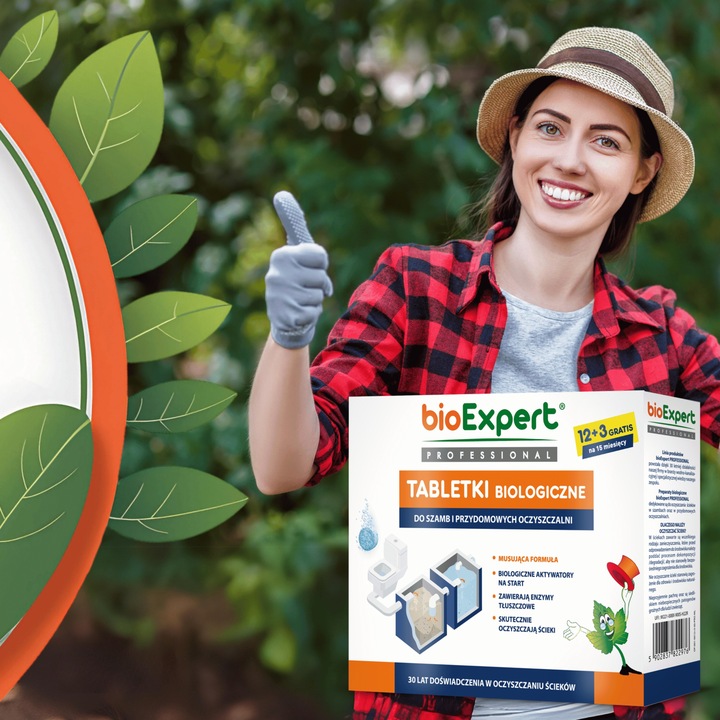 Bakterie do szamba na ROK Tabletki do oczyszczalni 12+3szt GRATIS