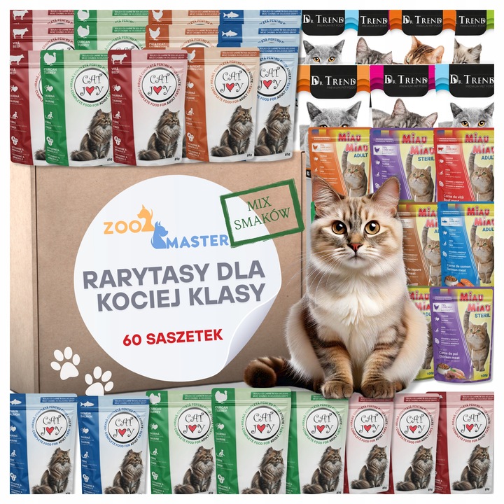 Karma mokra dla kota Saszetka Mix Smaków RARYTASY DLA KOCIEJ KLASY 60