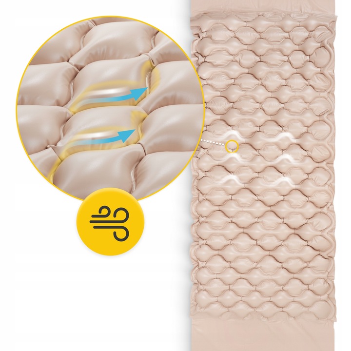 MATERAC PRZECIWODLEŻYNOWY BĄBELKOWY ANTYODLEŻYNOWY Z POMPĄ 200x90 CM 4FIZJO