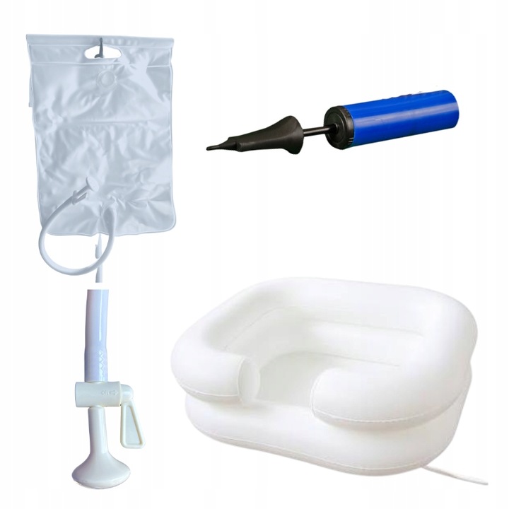 Basen do mycia głowy leżącego w łóżku miska do mycia włosów prysznic pompka