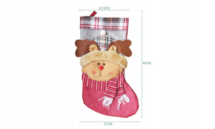 3x SKARPETY Skarpeta ŚWIĄTECZNE PREZENTY KOMINEK OZDOBNA GWIAZDOR DEKORACJA