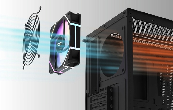 DarkFlash DS900 Obudowa Komputerowa Atx Midi Tower 7 Wentylatorów Argb