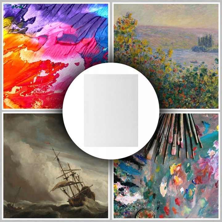 PŁÓTNO MALARSKIE DO MALOWANIA PODOBRAZIE BAWEŁNIANE 10szt 30x40 cm zestaw