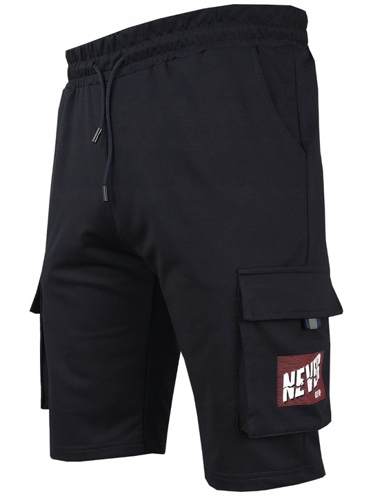 KRÓTKIE SPODENKI męskie DRESOWE bojówki z KIESZENIAMI dresy szorty - r. XL