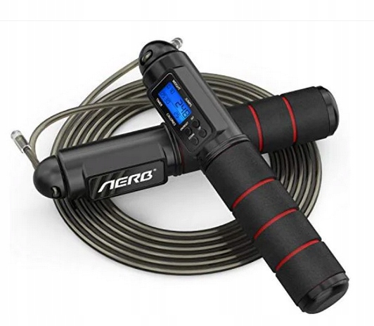 Skakanka z licznikiem LCD, regulowana długość , fitnes , odchudzanie linka