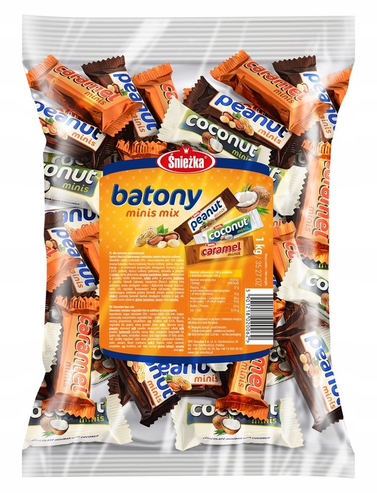 Batony Śnieżka Minis Mix w czekoladzie 1kg