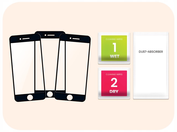 3-pak SZKŁO HARTOWANE DO iPhone SE 2020 / SE 2022 / 7 / 8 na cały ekran 9H