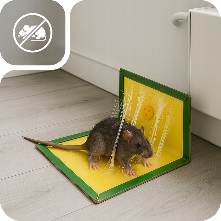 60x PUŁAPKA NA MYSZY SZCZURY MYSZOŁAPKA SILNY KLEJ MOCNA ŁAPKA LEP