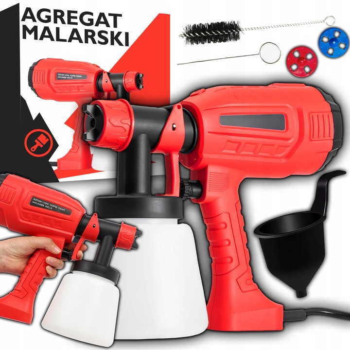 PISTOLET ELEKTRYCZNY NATRYSKOWY DO FARB 1200 ML AGREGAT MALARSKI 400W