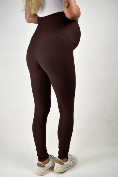 Legginsy ciążowe ocieplane POLSKI PRODUCENT kryjące bawełniane na zimę