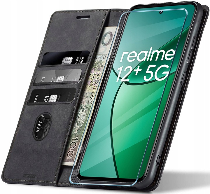 ETUI SKÓRZANE MAGNETYCZNE SHEEP SKIN DO REALME 12+/ 12 PLUS 5G +SZKŁO