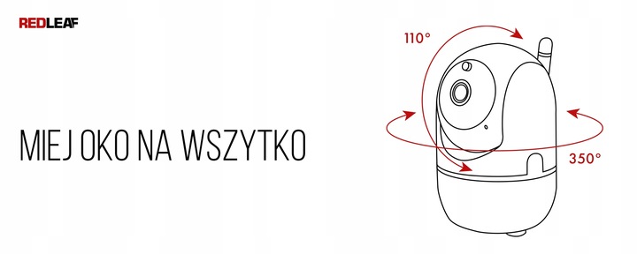 Kamera WiFi do monitoringu domu Redleaf IP Cam 100