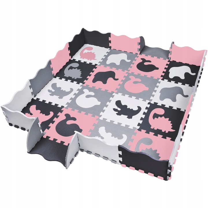 GRUBA MATA EDUKACYJNA puzzle PIANKOWE XXL KOJEC