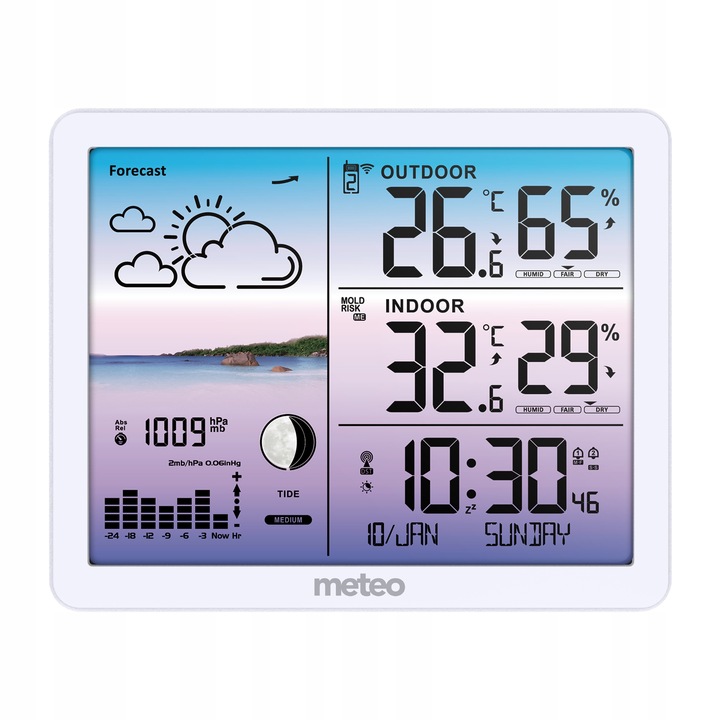 STACJA POGODOWA Z DCF METEO SP107B POGODYNKA