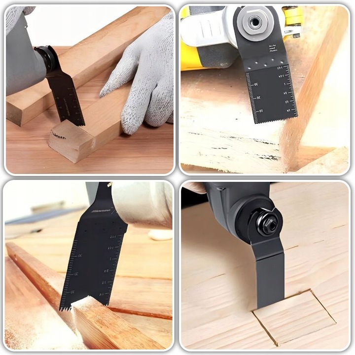 Brzeszczoty oscylacyjne 24szt do narzędzia wielofunkcyjnego drewno