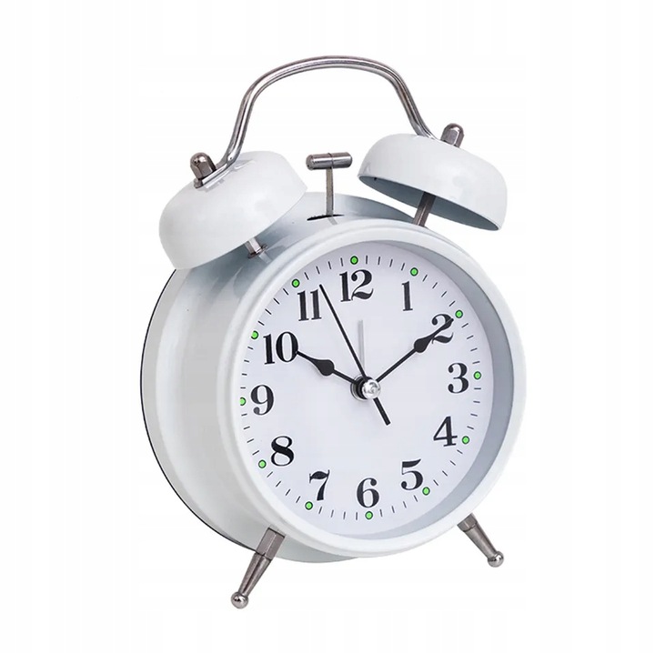 Zegar Retro BUDZIK klasyczny baterie GŁOŚNY alarm ZEGAREK Z KOWADEŁKIEM
