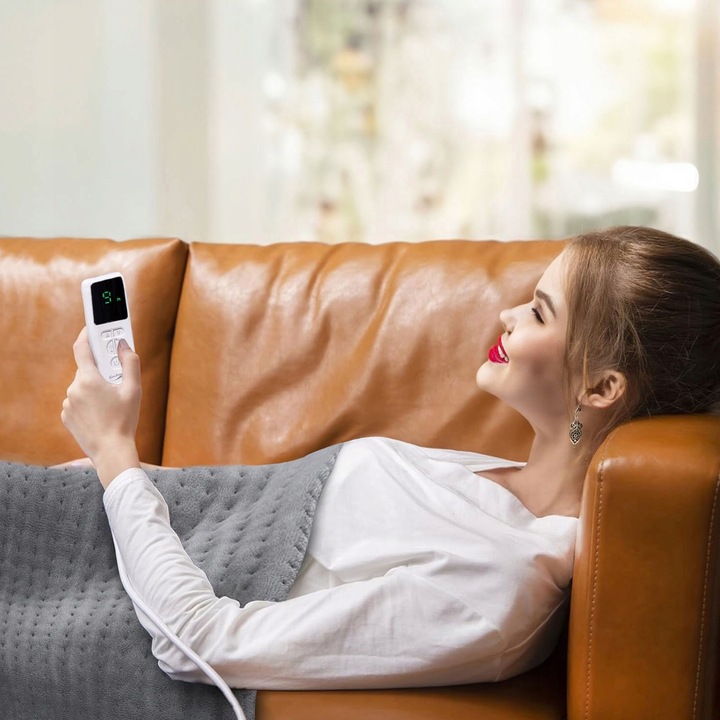 PODUSZKA ELEKTRYCZNA MATA GRZEWCZA ROZGRZEWAJĄCA TERMOFOR NA PLECY 100W