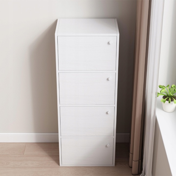 NOWOCZESNA POJEMNA KOMODA SZAFKA DUŻA BIAŁA SKANDYNAWSKI LOFT RETRO