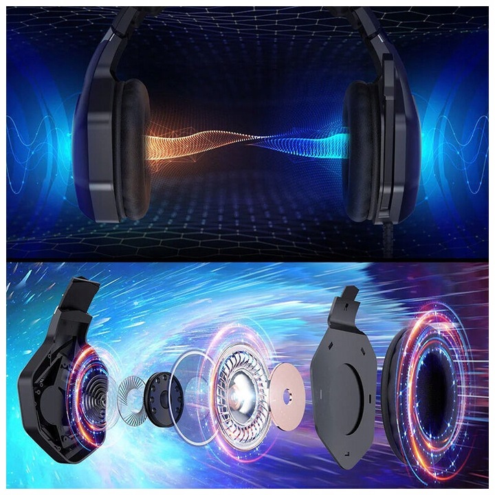 ONIKUMA K10 PRO SŁUCHAWKI GAMINGOWE Z MIKROFONEM DLA GRACZY DO GRANIA RGB