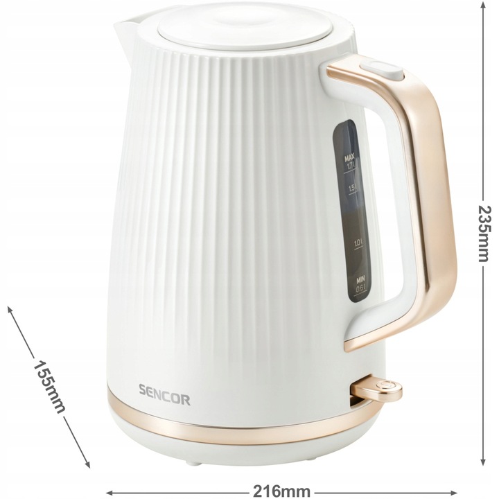Czajnik Elektryczny 1,7L Bezprzewodowy Sencor 7510WH 2200W Wskaźnik