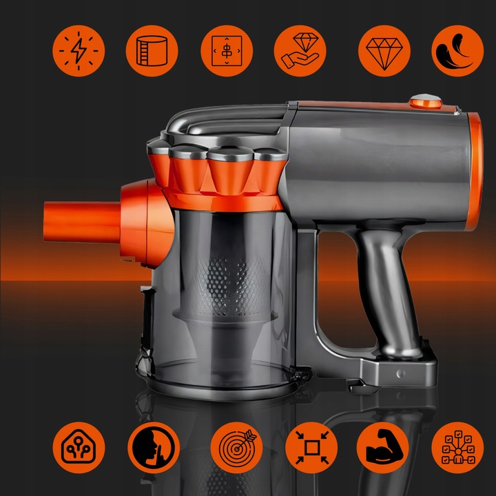 ODKURZACZ PIONOWY RĘCZNY CYKLONOWY BEZWORKOWY MOCNY 650W 5W1 PORĘCZNY