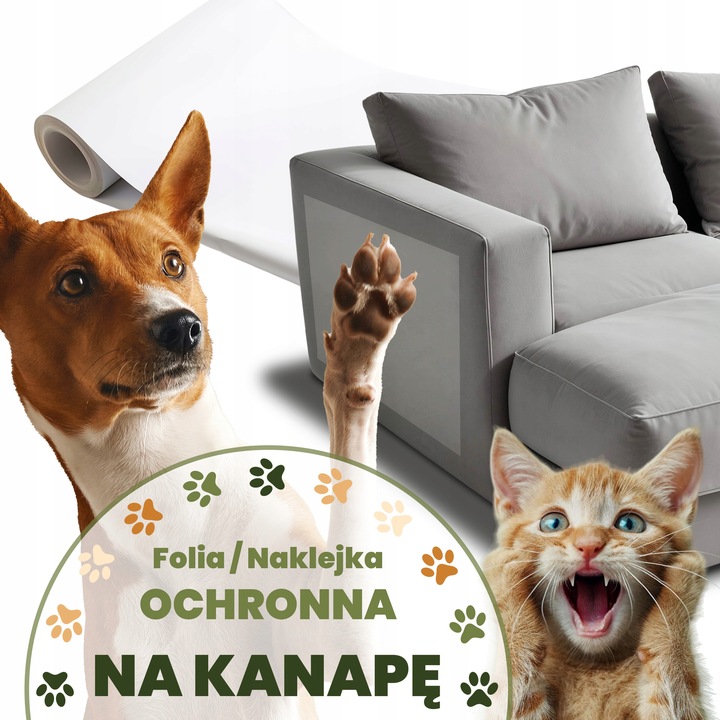 FOLIA OCHRONNA Drzwi Meble PRZECIW DRAPANIU Samoprzylepna BEZBARWNA 100x50