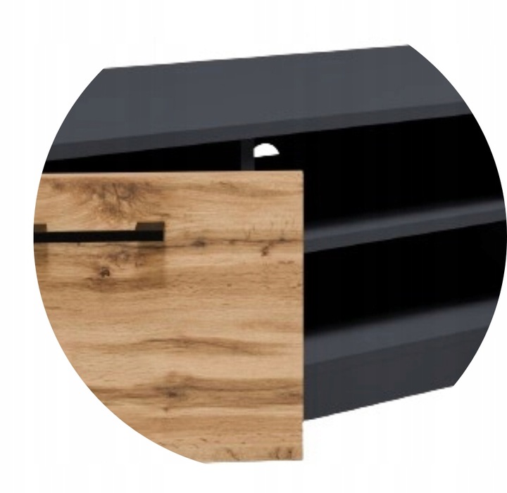 Szafka RTV 2DC 120cm GRAFIT-WOTAN duży stolik pod telewizor komoda