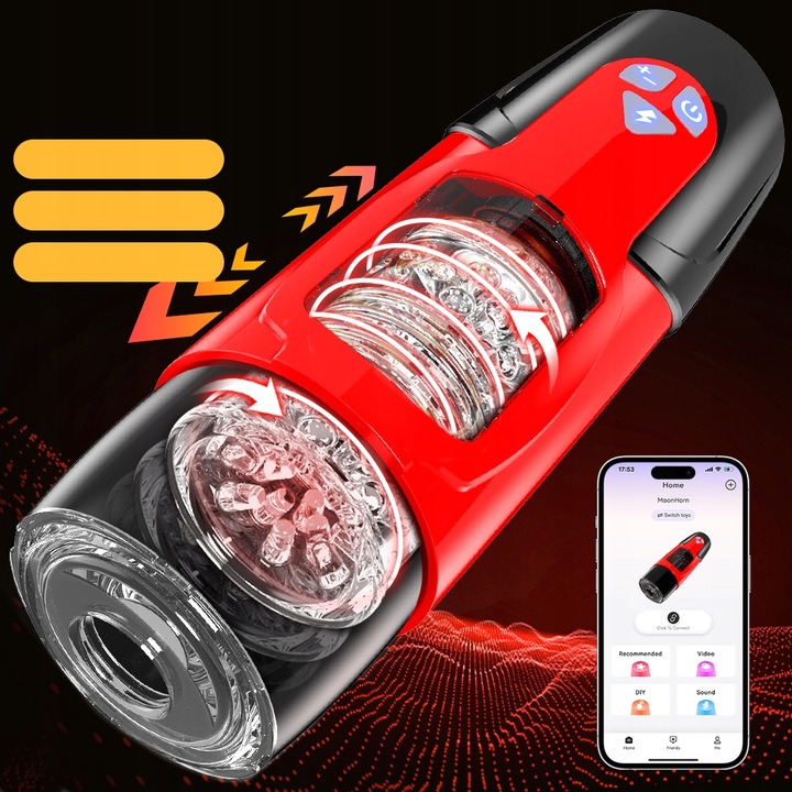 Automatyczny masturbator dla mężczyzn z 7 obrotowymi trybami