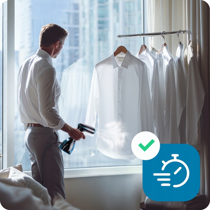 Parownica do ubrań 1500W Steamer parowy Żelazko parowe ZESTAW 32g/min