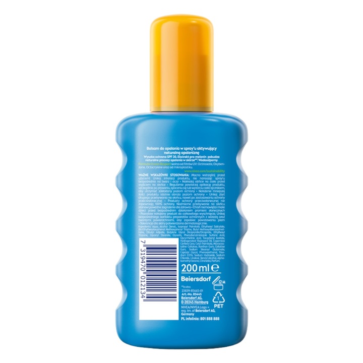 NIVEA SUN Protect & Bronze Spray do opalania SPF 30, 200 ml