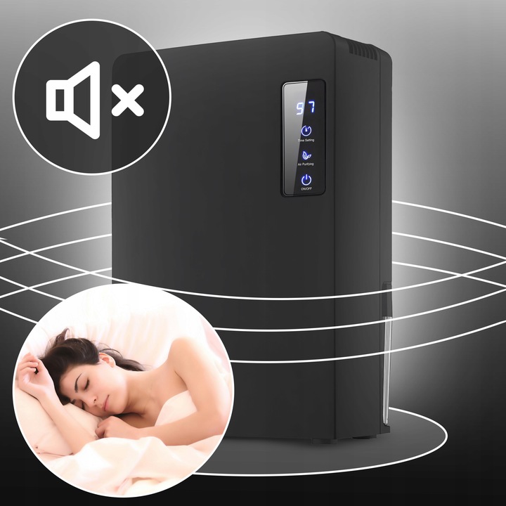 OSUSZACZ POWIETRZA POCHŁANIACZ WILGOCI 2200ml TIMER LCD LED CICHY